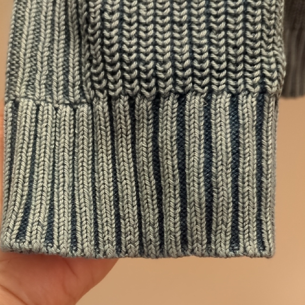 Haven Well Within Navy 100% cotton fisherman coastal beach Normcore Sweater XL - Picture 4 of 8